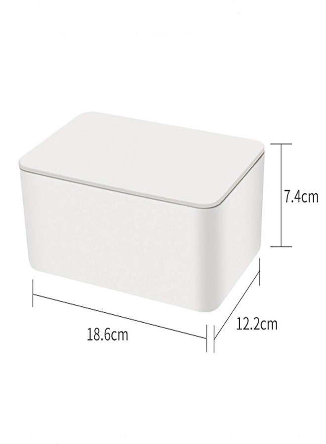 DEF Wipes Dispenser, Polypropylene Baby Wipes Case Sealed Keeps Wet Tissue Fresh Flushable Case Holders Easy Open and Close Non-Slip for Desk Office Dorm Kitchen Washroom Vanity (White) - Image 4